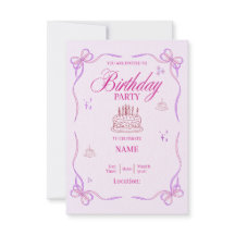 Tarjeta de Invitación de Cumpleaños