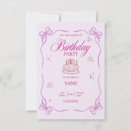 Tarjeta de Invitación de Cumpleaños