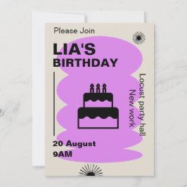 Tarjeta de invitación de cumpleaños