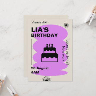 Tarjeta de invitación de cumpleaños