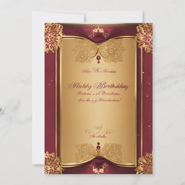 tarjeta de invitación de cumpleaños (Anverso)