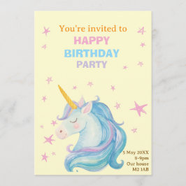 Tarjeta de invitación de cumpleaños 
