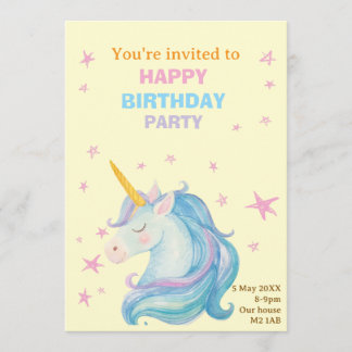 Tarjeta de invitación de cumpleaños 