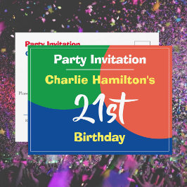 Tarjeta de invitación de cumpleaños 21