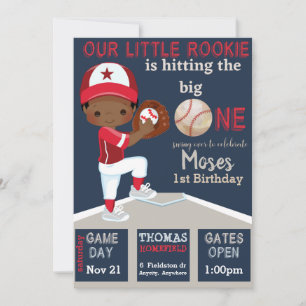 Tarjeta de invitación de cumpleaños Bater Up