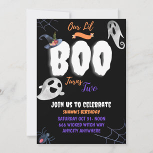Tarjeta de invitación de cumpleaños Boo