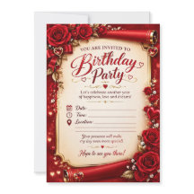 Tarjeta de Invitación de Cumpleaños Colorida 
