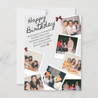 Tarjeta de invitación de cumpleaños con collage de