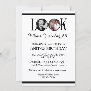 Tarjeta de Invitación de Cumpleaños con Foto