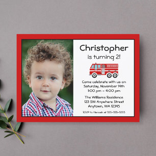 Tarjeta de Invitación de Cumpleaños con Foto de Ca