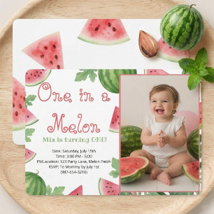 Tarjeta de invitación de cumpleaños con foto de sa