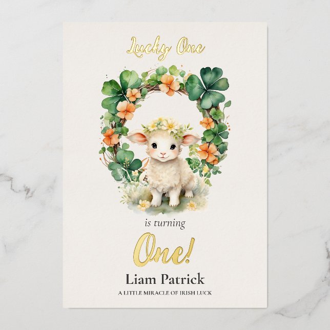Tarjeta de invitación de cumpleaños con papel de a (Anverso)