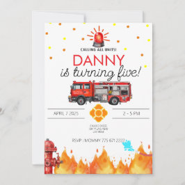 Tarjeta de invitación de cumpleaños con tema de bo