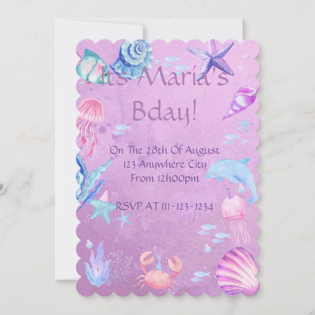 TARJETA DE INVITACIÓN DE CUMPLEAÑOS CON TEMA DE MA (Anverso)