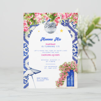 Tarjeta de Invitación de Cumpleaños con Tema Mamma