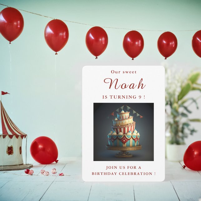 Tarjeta de invitación de cumpleaños con temática d (Subido por el creador)
