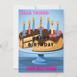 Tarjeta de invitación de cumpleaños con un delicio