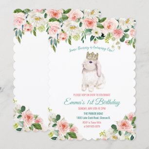 Tarjeta de invitación de cumpleaños de acuarela de