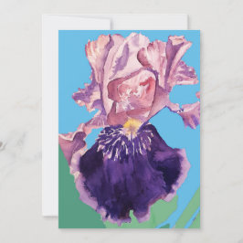 Tarjeta de invitación de cumpleaños de acuarela de