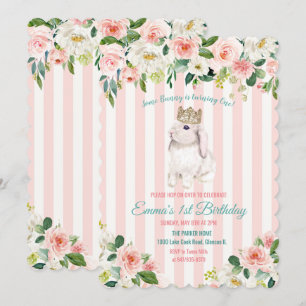 Tarjeta de invitación de cumpleaños de acuarela de