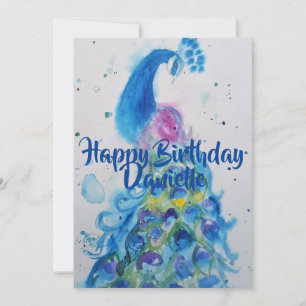 Tarjeta de invitación de cumpleaños de arte de pav
