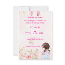Tarjeta de Invitación de Cumpleaños de Bailarina