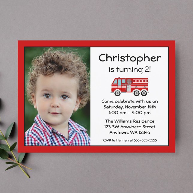 Tarjeta de Invitación de Cumpleaños de Camión de B (Subido por el creador)