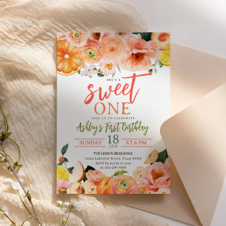 Tarjeta de Invitación de Cumpleaños de Citricos Du
