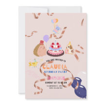 tarjeta de invitación de cumpleaños de Cloudia