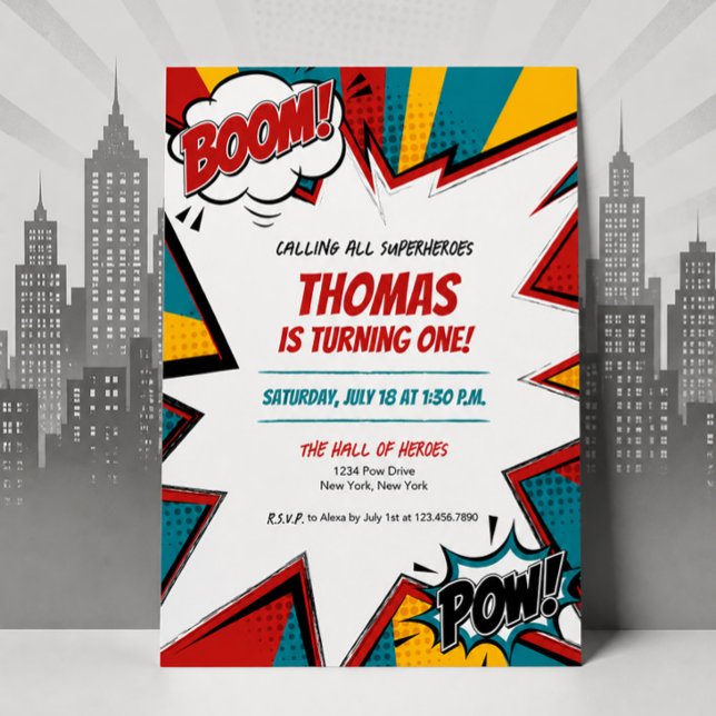 Tarjeta de Invitación de Cumpleaños de Cómic de Su (Subido por el creador)