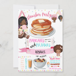 Tarjeta de invitación de cumpleaños de crepes y pi