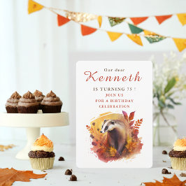 Tarjeta de invitación de cumpleaños de Fall Vibes