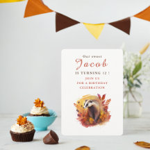 Tarjeta de invitación de cumpleaños de Fall Vibes