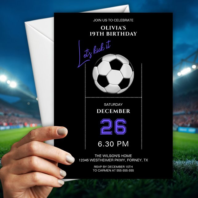 Tarjeta de invitación de cumpleaños de fútbol mini (Subido por el creador)