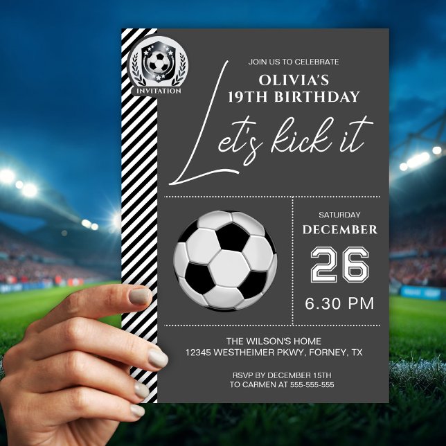 Tarjeta de invitación de cumpleaños de fútbol Mini (Subido por el creador)