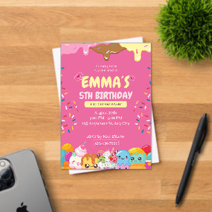 Tarjeta de Invitación de Cumpleaños de Helado Ador