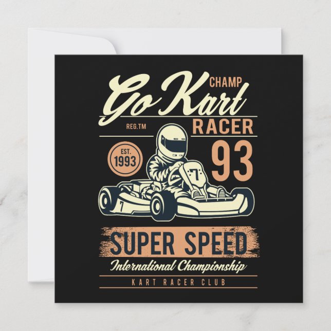Tarjeta de invitación de cumpleaños de la Carreras (Anverso)