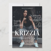 Tarjeta de invitación de cumpleaños de la portada 