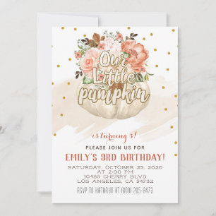 Tarjeta de invitación de cumpleaños de Nuestra Peq