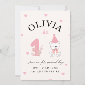 Tarjeta de Invitación de Cumpleaños de Osito Teddy