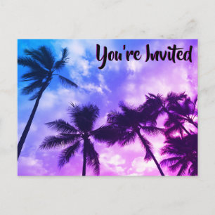 Tarjeta de invitación de cumpleaños de Palmas Trop