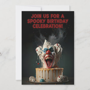 Tarjeta de invitación de cumpleaños de payaso espe