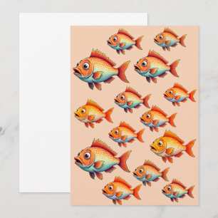 Tarjeta de invitación de cumpleaños de pesca