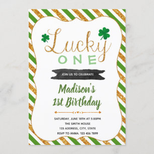 Tarjeta de invitación de cumpleaños de Shamrock