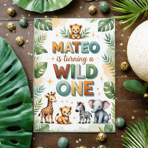 Tarjeta de invitación de cumpleaños de Wild One - 