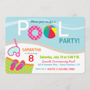 Tarjeta de invitación de cumpleaños del Fiesta del