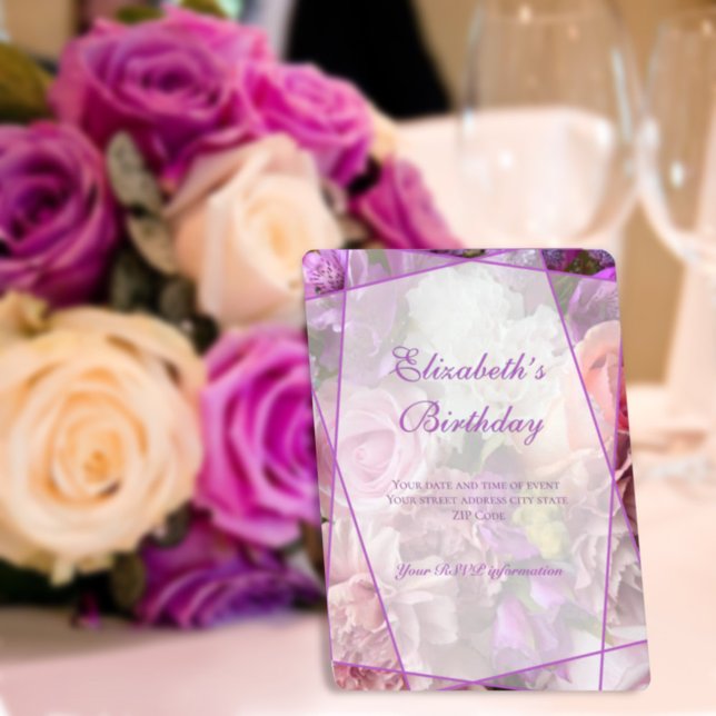 Tarjeta de invitación de cumpleaños del jardín de  (Subido por el creador)