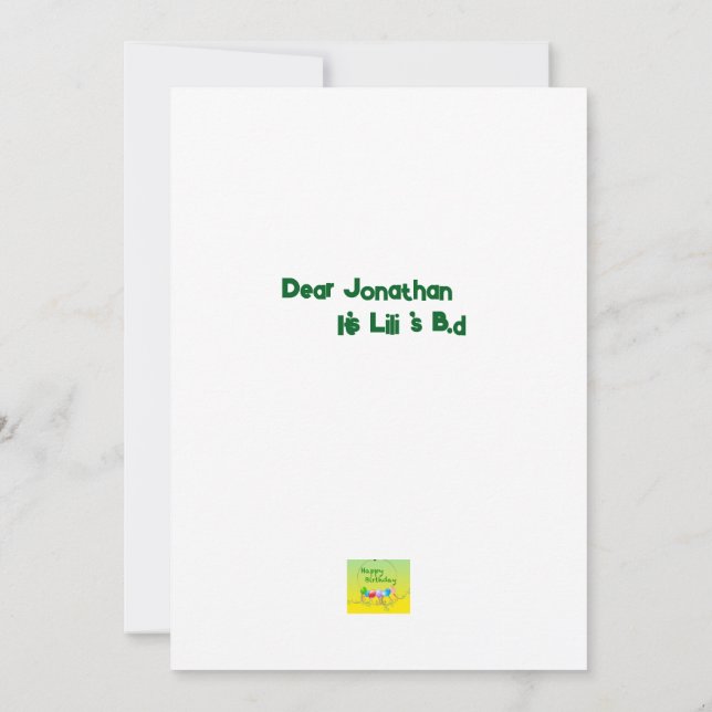 Tarjeta de invitación de cumpleaños descargable Mo (Reverso)