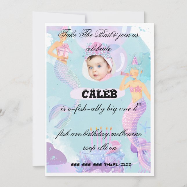 tarjeta de invitación de cumpleaños desievite (Anverso)