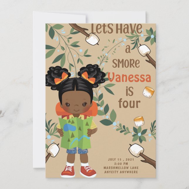 Tarjeta de invitación de cumpleaños diferente de H (Anverso)